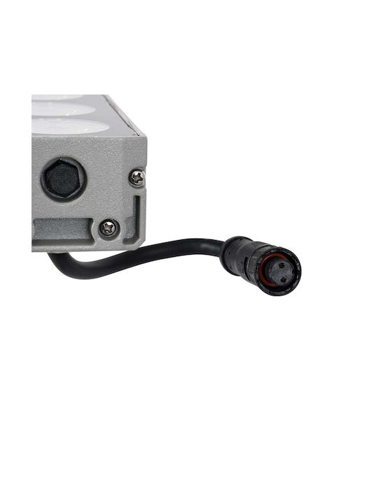 GloboStar Javia Outdoor Floor Lamp LED Wall Washer 48W with Natural White Light IP67 Gray