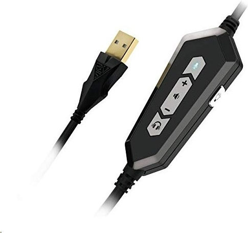Gamdias Hebe P1A Надушници Геймърски слушалки с връзка USB Черен