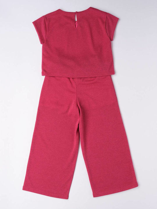 iDO Set pentru copii cu Pantaloni Vara 2buc Fuchsia