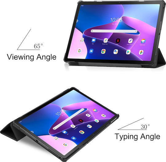 Sonique Flip Cover Δερματίνης Ανθεκτική Μαύρο (Lenovo Tab M10 Plus 10.6" 3rd Gen)