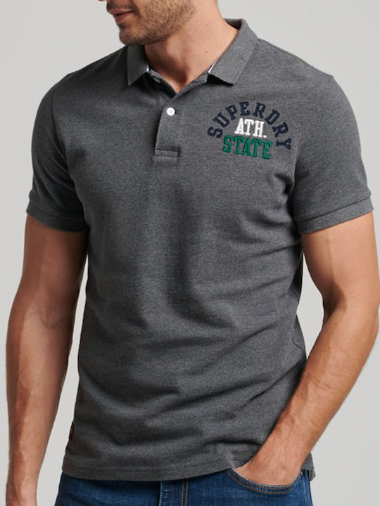 Ovin Applique Polo Herrenblusen Kurzarm Graue