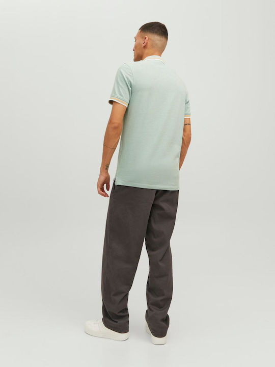 Jack & Jones Bluza Bărbătească cu Mânecă Scurtă Polo Granite Green