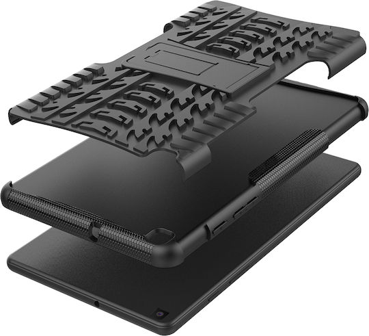 Sonique Defender Rückseite Umschlag Dauerhafte Schwarze (Galaxy Tab A 8.0 2019)