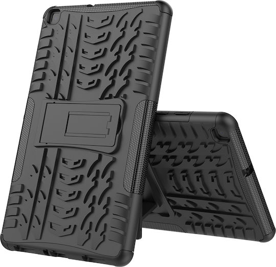 Sonique Defender Rückseite Umschlag Dauerhafte Schwarze (Galaxy Tab A 8.0 2019)