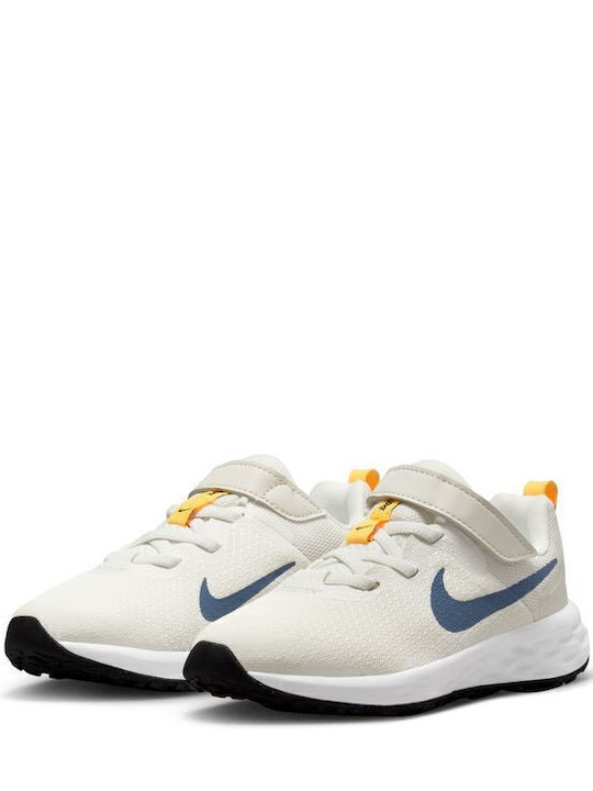 Revolution Revolution 6 Kids Sports Shoes Running with Hoop & Loop Closure White