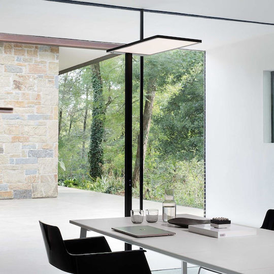 Ideal Lux Comfort LED Φωτιστικό Δαπέδου Υ195xΜ50εκ. με Φυσικό Λευκό Φως 10600lm Μαύρο