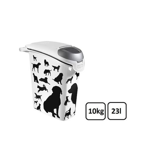 Curver Recipientul De Stocare A Alimentelor Din Propilenă Pentru Câine 23lt 23.2cm În Culoare Albă