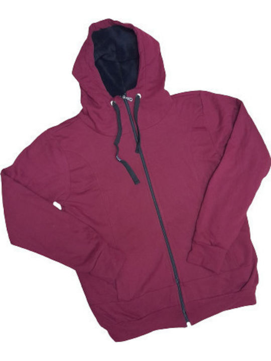 Cardigan With Hood Burgundy