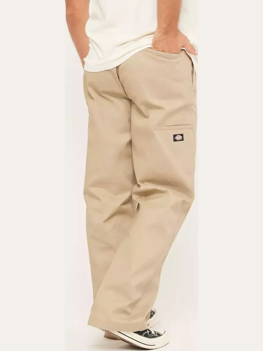Double Knee Trousers Chino in Loose Fit Beige