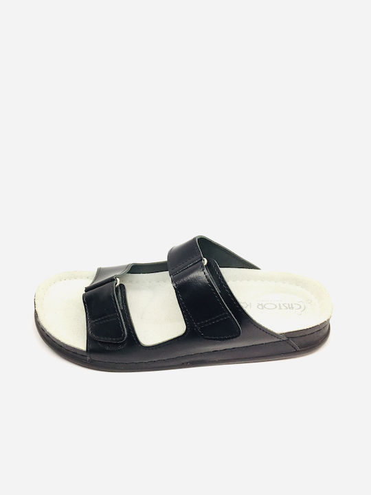 Castor Anatomic Men's Leather Sandals Black