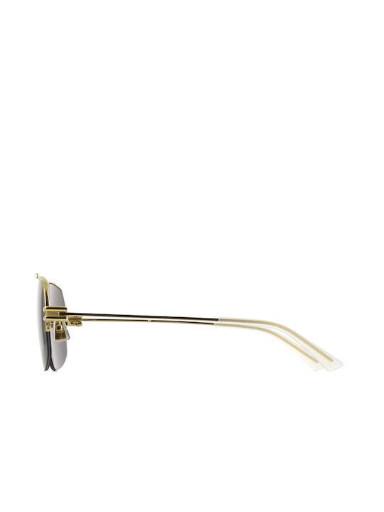 Bottega Veneta Sunglasses with Gold Metal Frame