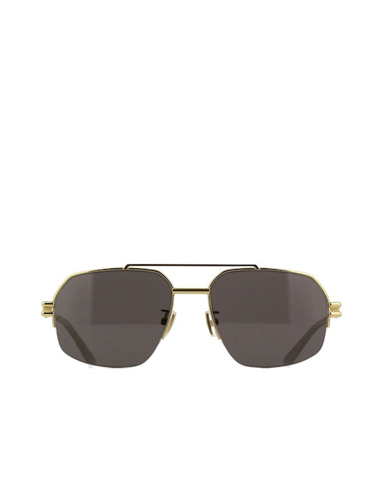 Bottega Veneta Sunglasses with Gold Metal Frame