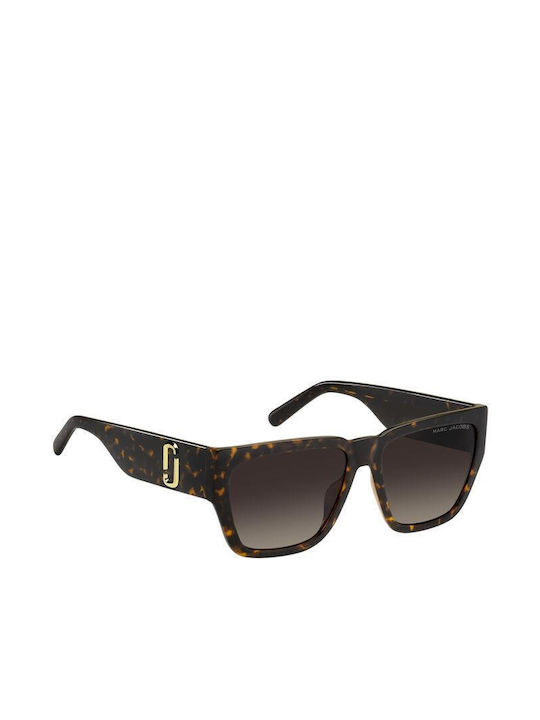 Marc Jacobs Women's Sunglasses with Brown Tartaruga Plastic Frame and Brown Gradient Lens MARC 646/S 086/HA