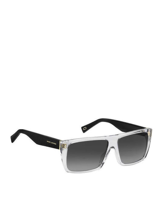 Marc Jacobs Icon Ochelari De Soare Pentru Bărbați Cu Ramă Din Plastic Transparentă Și Lentile Degrade Gri