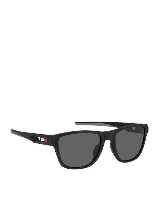 Tommy Hilfiger Unisex Γυαλιά Ηλίου με Μαύρο Κοκκάλινο Σκελετό και Γκρι Polarized Φακό 2054110035-6M9