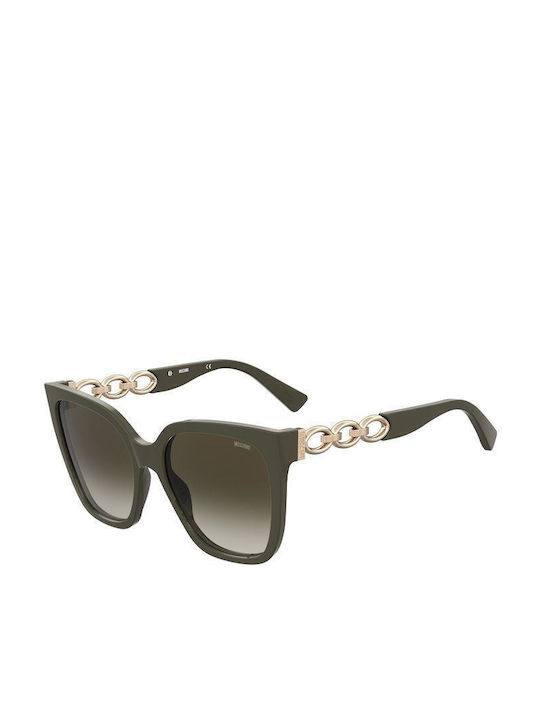 Moschino Women's Sunglasses with Green Frame and Brown Gradient Lenses MOS098/S 4C3/HA