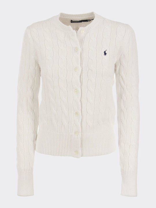 Women's Knitted Cardigan with Buttons White