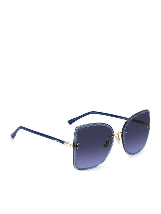 Jimmy Choo Women's Sunglasses with Blue Metal Frame and Blue Gradient Lens LETI/S LKS/GB