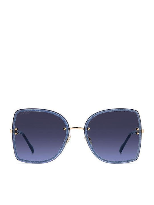 Jimmy Choo Women's Sunglasses with Blue Metal Frame and Blue Gradient Lens LETI/S LKS/GB