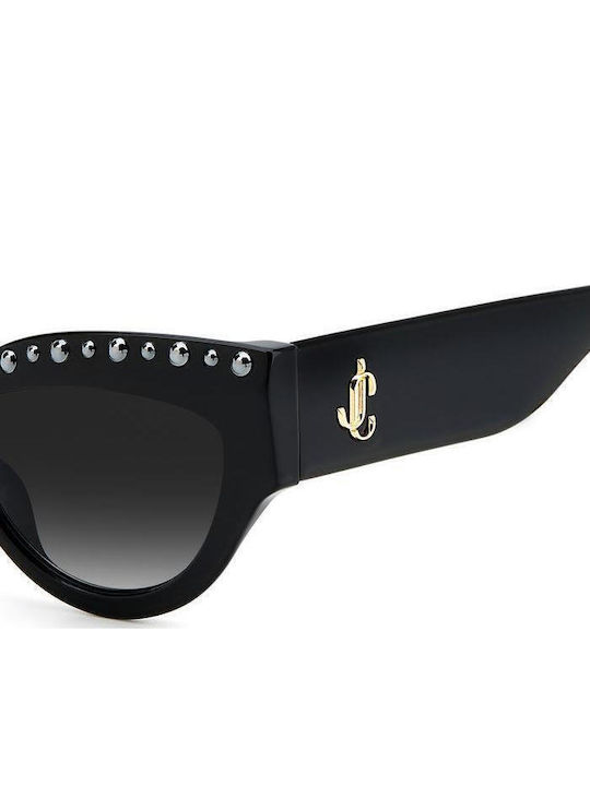 Jimmy Choo Γυναικεία Γυαλιά Ηλίου με Μαύρο Κοκκάλινο Σκελετό και Μαύρο Ντεγκραντέ Φακό