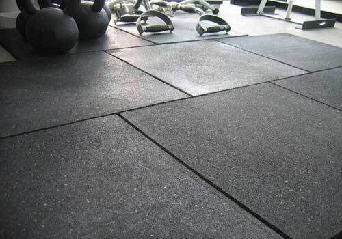 Viking Rubber Gym Exercise Equipment Floor Mat Black 100x100x1cm
