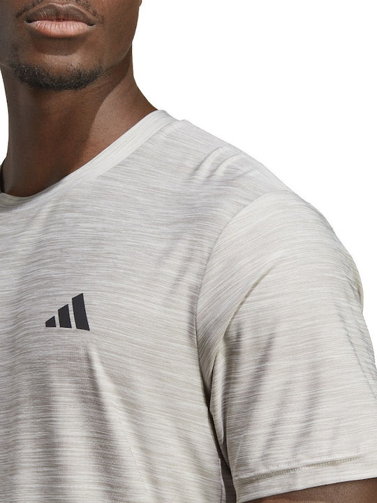 Train Essentials Stretch Aeroready Sportliches T-Shirt Mgh Solid Grey / White / Black