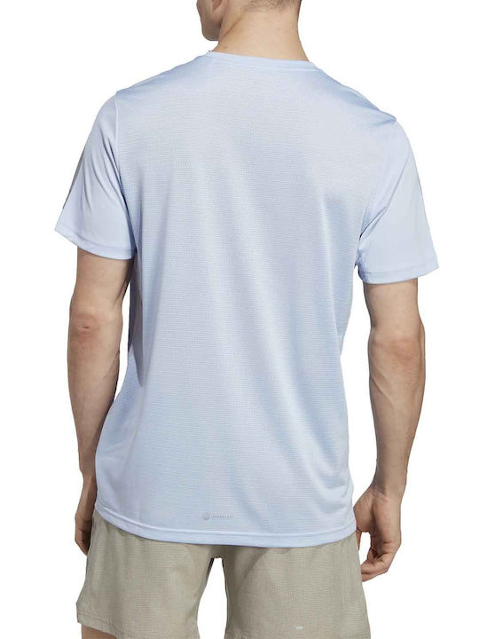Adidas Own The Run Αθλητικό Ανδρικό T-shirt Blue Dawn / Reflective Silver με Λογότυπο