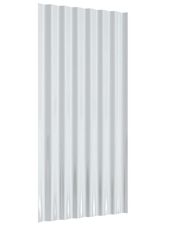 vidaXL Verzinkt Panel Dach 12 Stk Π80xΒ36cm