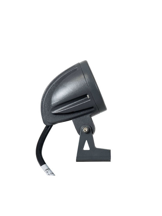 GloboStar Treelighttreeditа Außenstehlampe Projektor LED Außenbereich 3W mit Warmweißem Licht IP67 Graue