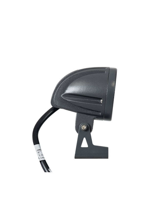 GloboStar Treelighttreeditа Außenstehlampe Projektor LED Außenbereich 3W mit Warmweißem Licht IP67 Graue
