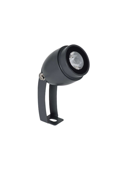 GloboStar Treelight Treegal Outdoor Floor Lamp Projector 3W with Natural White Light IP67 Gray