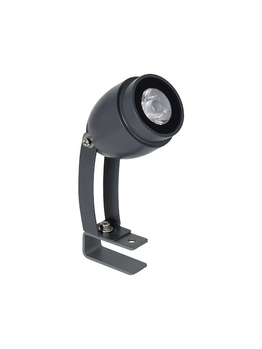 GloboStar Treelight Treegal Outdoor Floor Lamp Projector 3W with Natural White Light IP67 Gray