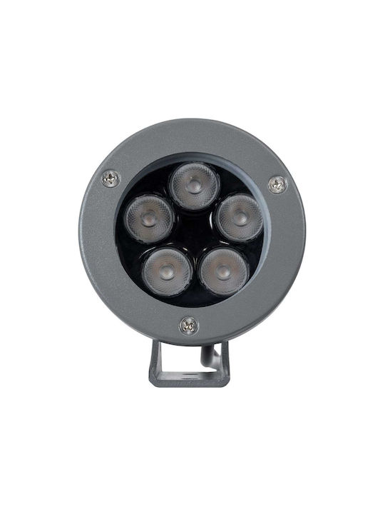 GloboStar Treelight Treespo Фенер Проектор LED За Външна Употреба 12W с Топло Бяла Светлина IP67 Сив