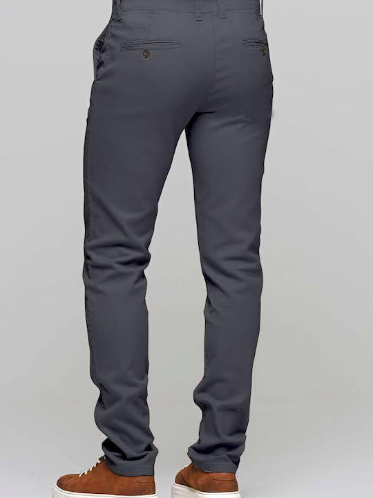 Ben Tailor Men's Trousers Chino Elastic in Regular Fit Gray