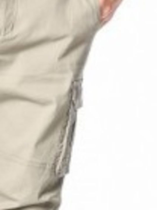 Elastic Cargo Trousers Beige