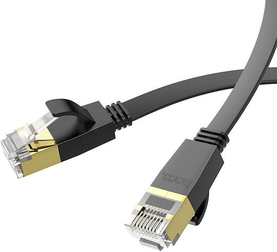 Hoco Flat U/UTP Cat.6 (Gigabit) Καλώδιο Δικτύου Ethernet 20m Μαύρο