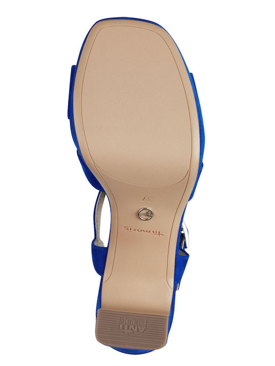 Wildleder Damen Sandalen in Blau Farbe