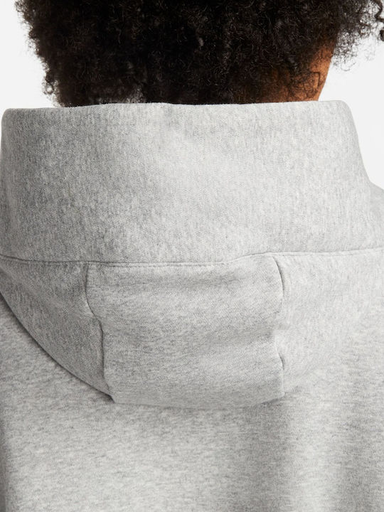 Long Women's Sweatshirt Hooded Gray