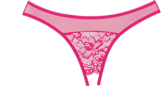 Allure Lingerie Just A Rumor Frauen Sexy Slip offenem Schritt Höschen ohne Schritt Rosa
