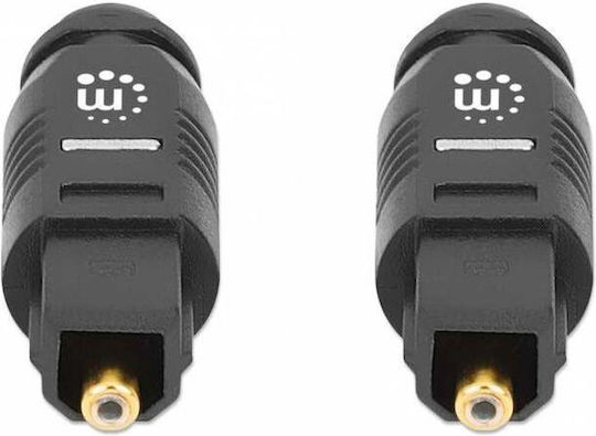 Manhattan Optical Audio Cable TOS male - TOS male Μαύρο 1m (356060)