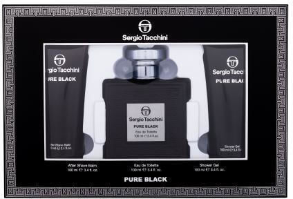 Sergio Tacchini Pure Black Ανδρικό Σετ με Eau de Toilette 3τμχ