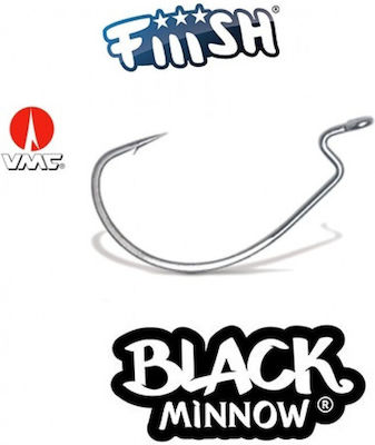 Fiiish Black Minnow Fishing Hooks Set 2pcs No1