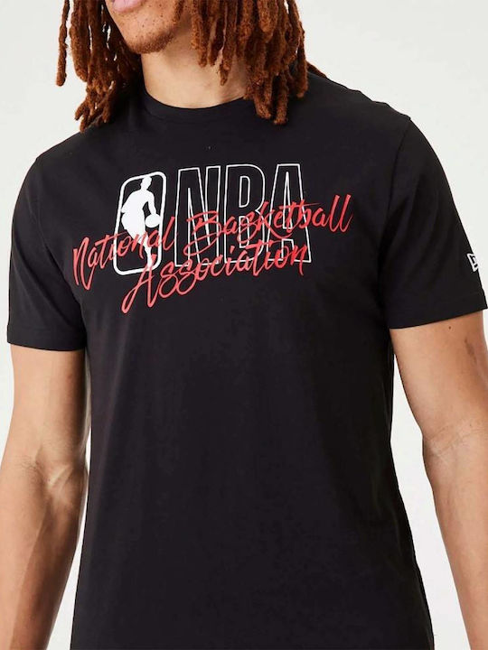 NBA Script Logo Sportliches T-Shirt Schwarz