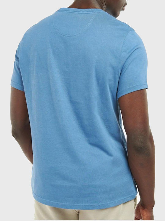 Barbour Men's T-Shirt with Logo Light Blue