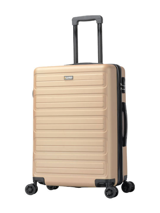 Amber AM1003 Large Hard Suitcase Amber with 4 Wheels Height 76cm