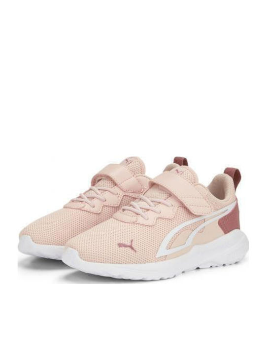 PUMA All-Day Active Kids Sneakers with Hoop & Loop Closure Rose Dust Puma White Heartfelt
