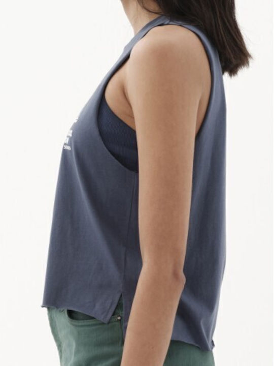 Keep It Cool Women's Sports Crop Sleeveless Blue Top