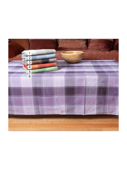 Silk Fashion 3702 Cotton & Polyester Tablecloth Καφέ 140x140cm