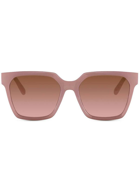 Solo-Solis Women's Sunglasses with Pink Acetate Frame and Brown Gradient Lenses NDL6337