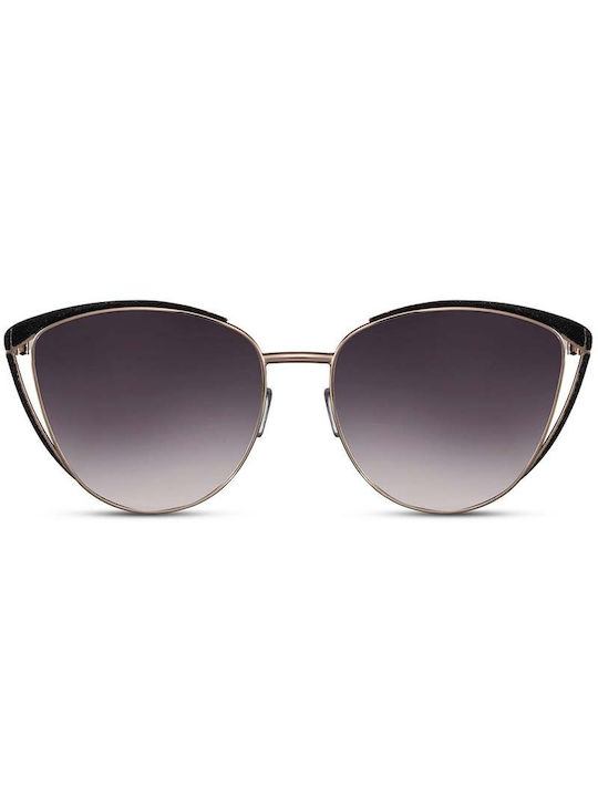 Solo-Solis Sonnenbrillen mit Silber Rahmen und Gray Verlaufsfarbe Linse NDL6283
